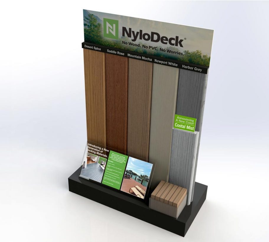 Dimensional Design Created Displays & Brochures For Nylodeck